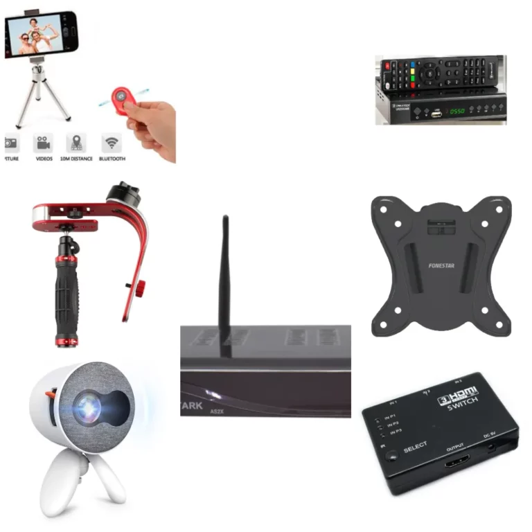 Lote de TV, vídeo y accesorios para fotografía