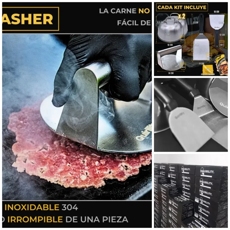 Marketplace 4 Lote de kits acero inox Smash burgers
