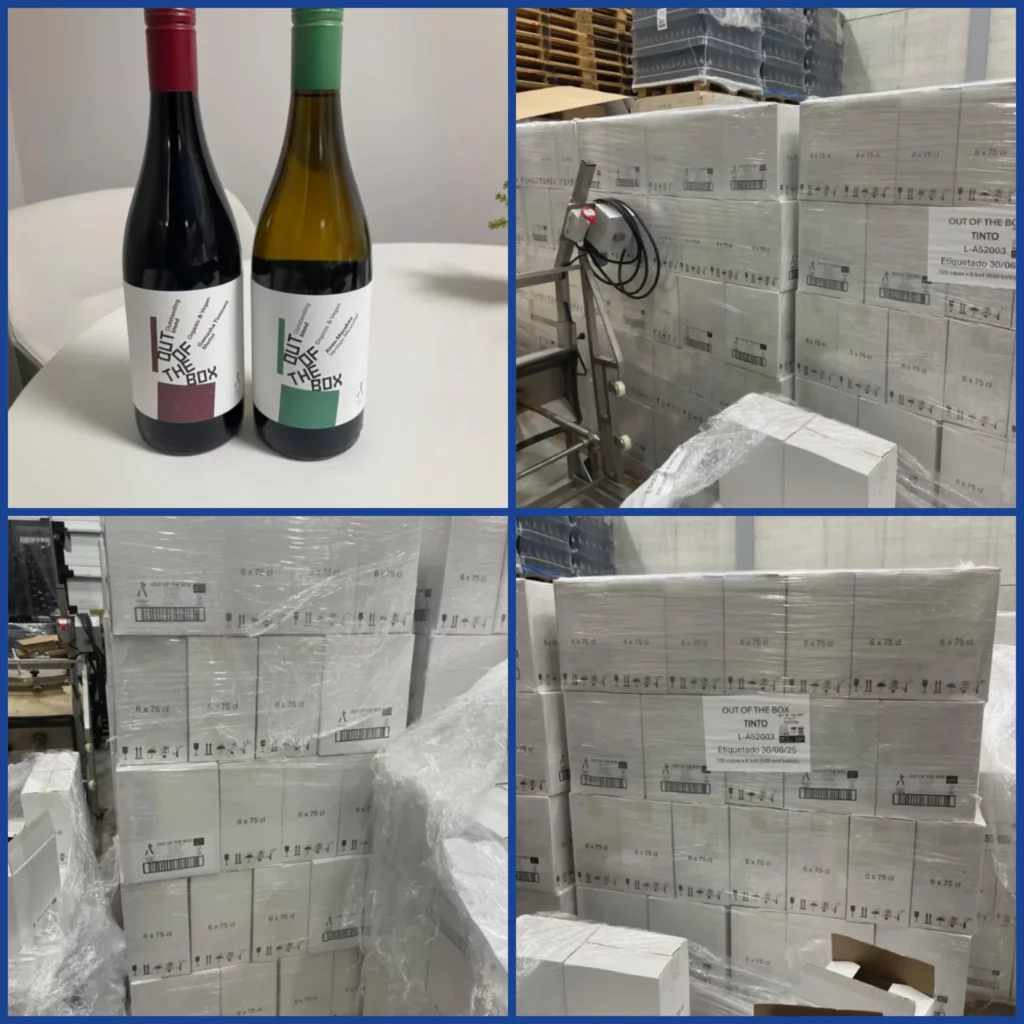 Lote de Vinos 17.000 botellas tinto y blanco «Out of the Box»